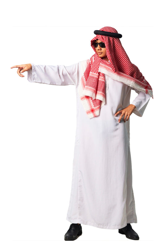 Arab Sheikh N01 (Black & white Scarf)